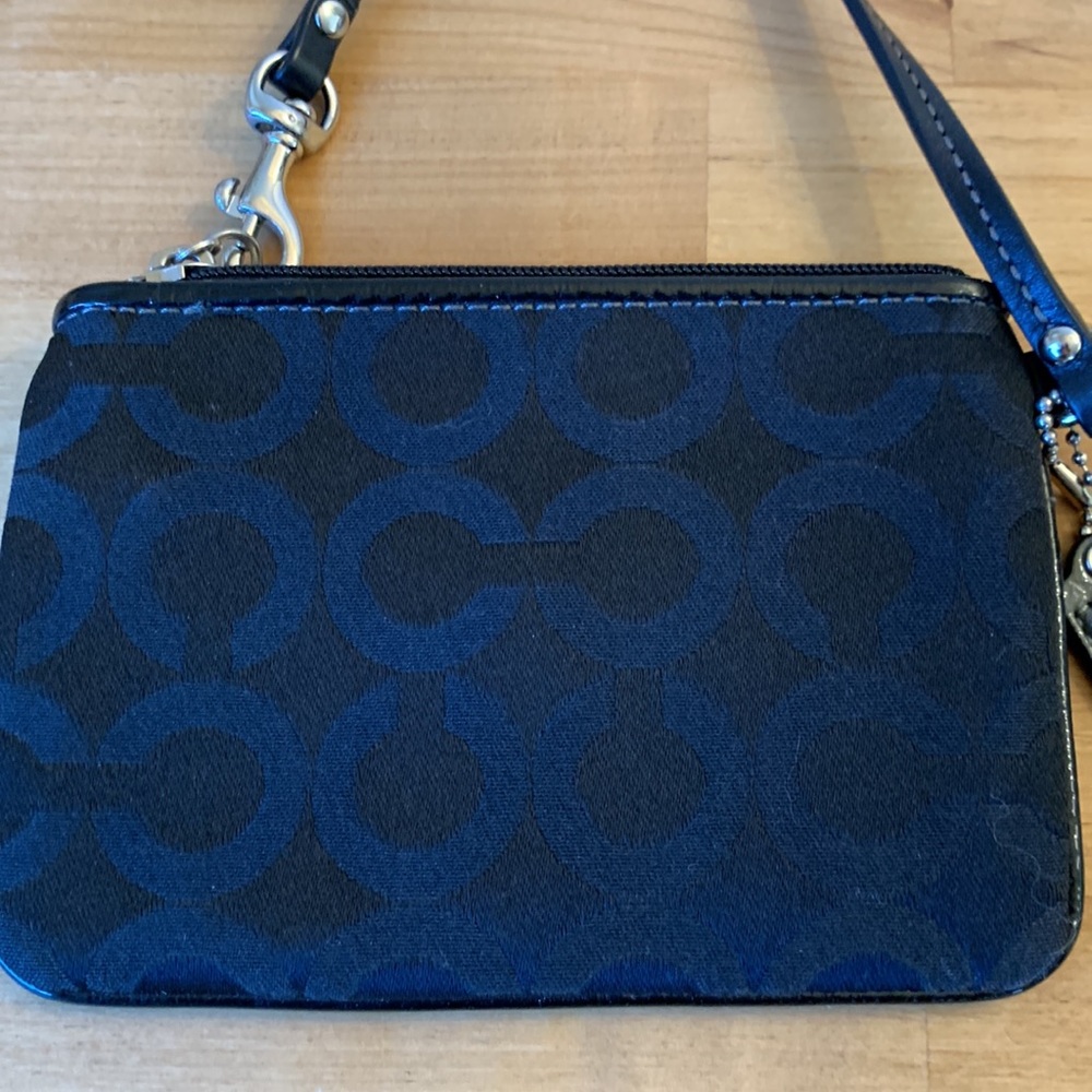 COACH Black Horse & Carriage Logo Wristlet - Picture 5 of 7